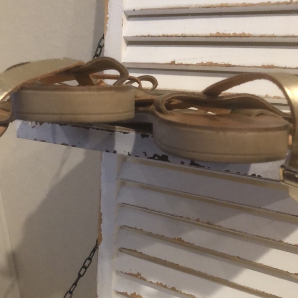 Gold, tan color(suede) sandal size 6 - Picture 5 of 9